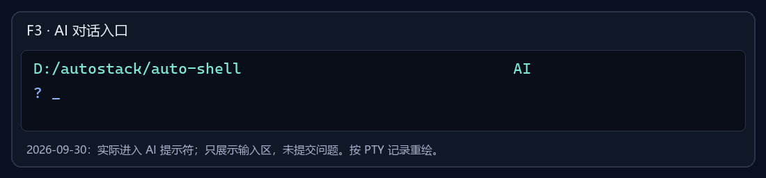 F3 / AI chat entry