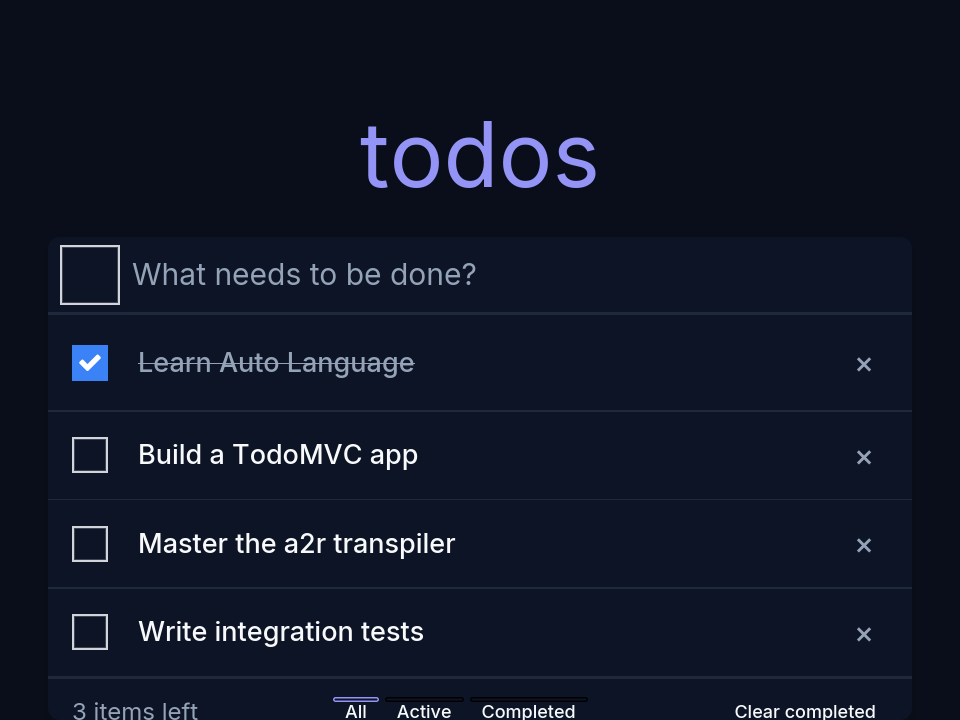 Tasks actual running interface